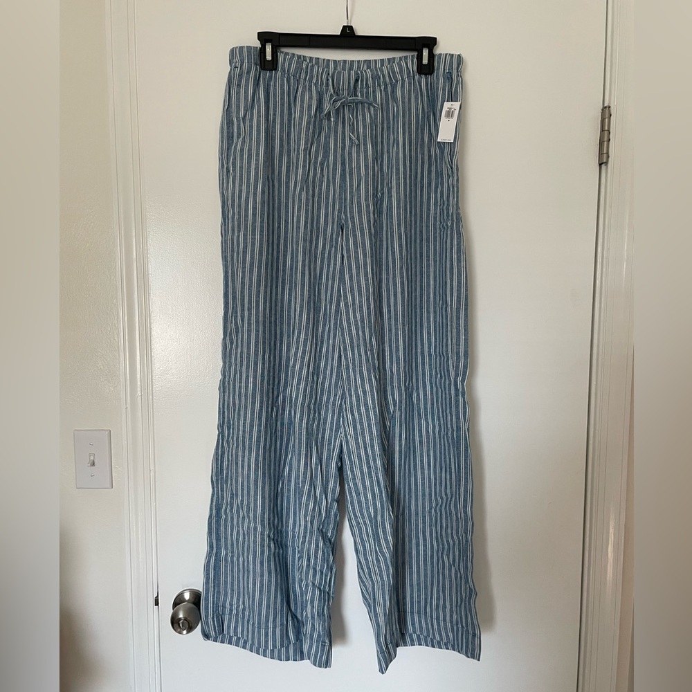 Old Navy Blue and White Striped Pants